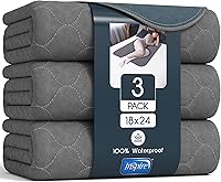Vista 11 de Inspire Protectores Protectores de Cama Reutilizables Grises para Incontinencia que Ocultan Manchas Protector de Colchón Impermeable