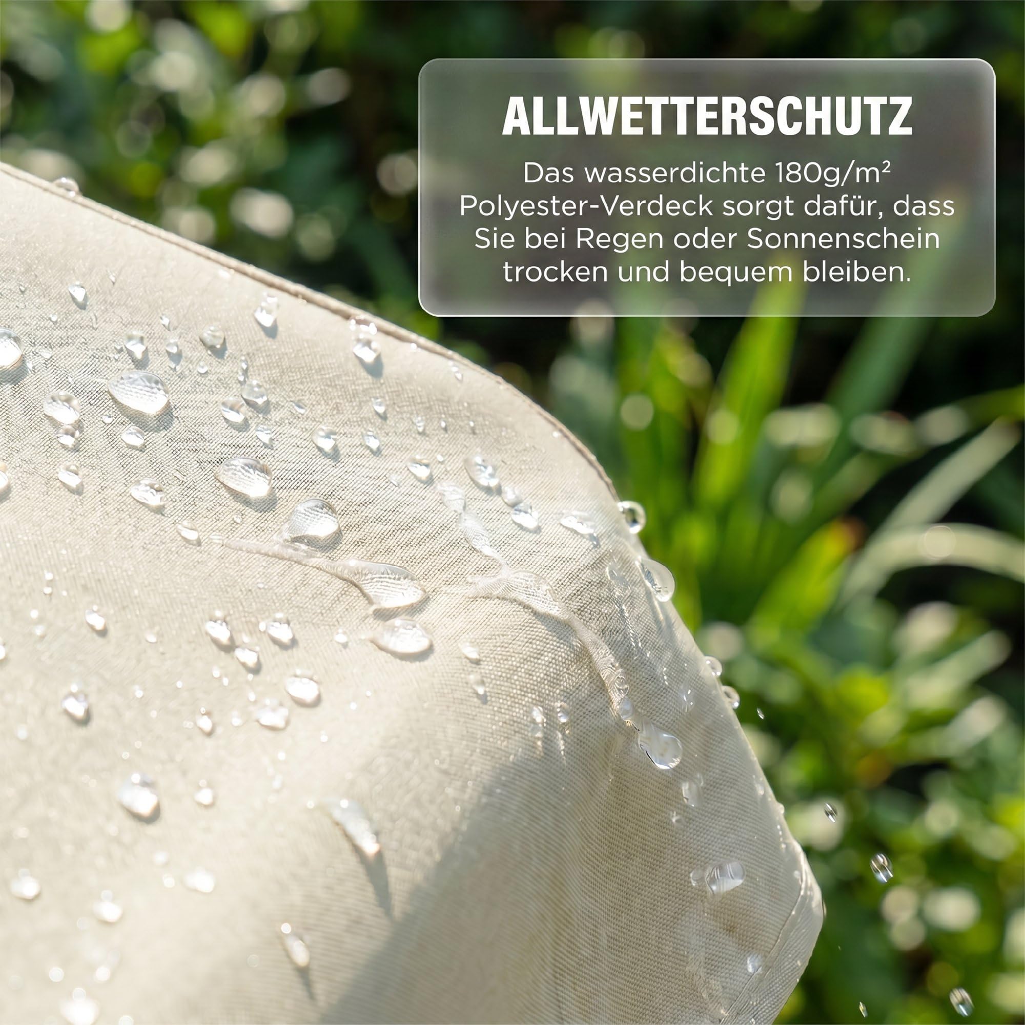 Outsunny Hollywoodschaukel Gartenschaukel Schaukelbank Schaukel 2-Sitzer Lärche Natur+Creme