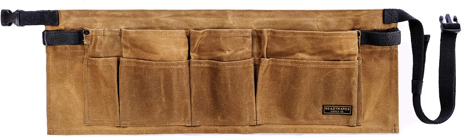 Waxed Canvas Waist Tool Apron/Waist Utility Apron/Carpenter Waist Apron