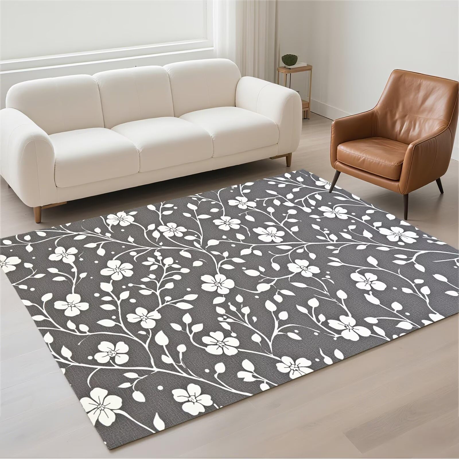 Tapis de couloir gris 60x90cm lavable et moderne pour sublimer votre entrée