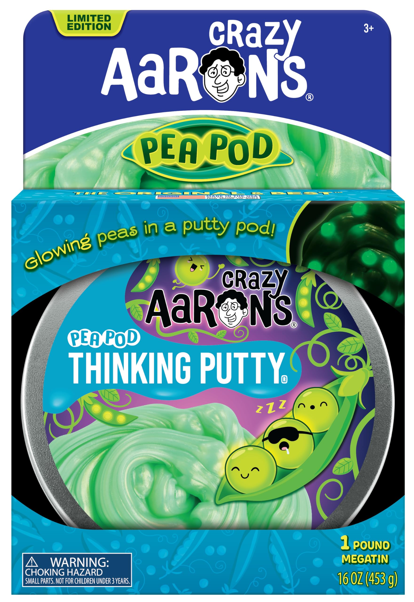 Crazy Aaron's MEGA Pea Pod Thinking Putty - Made in USA