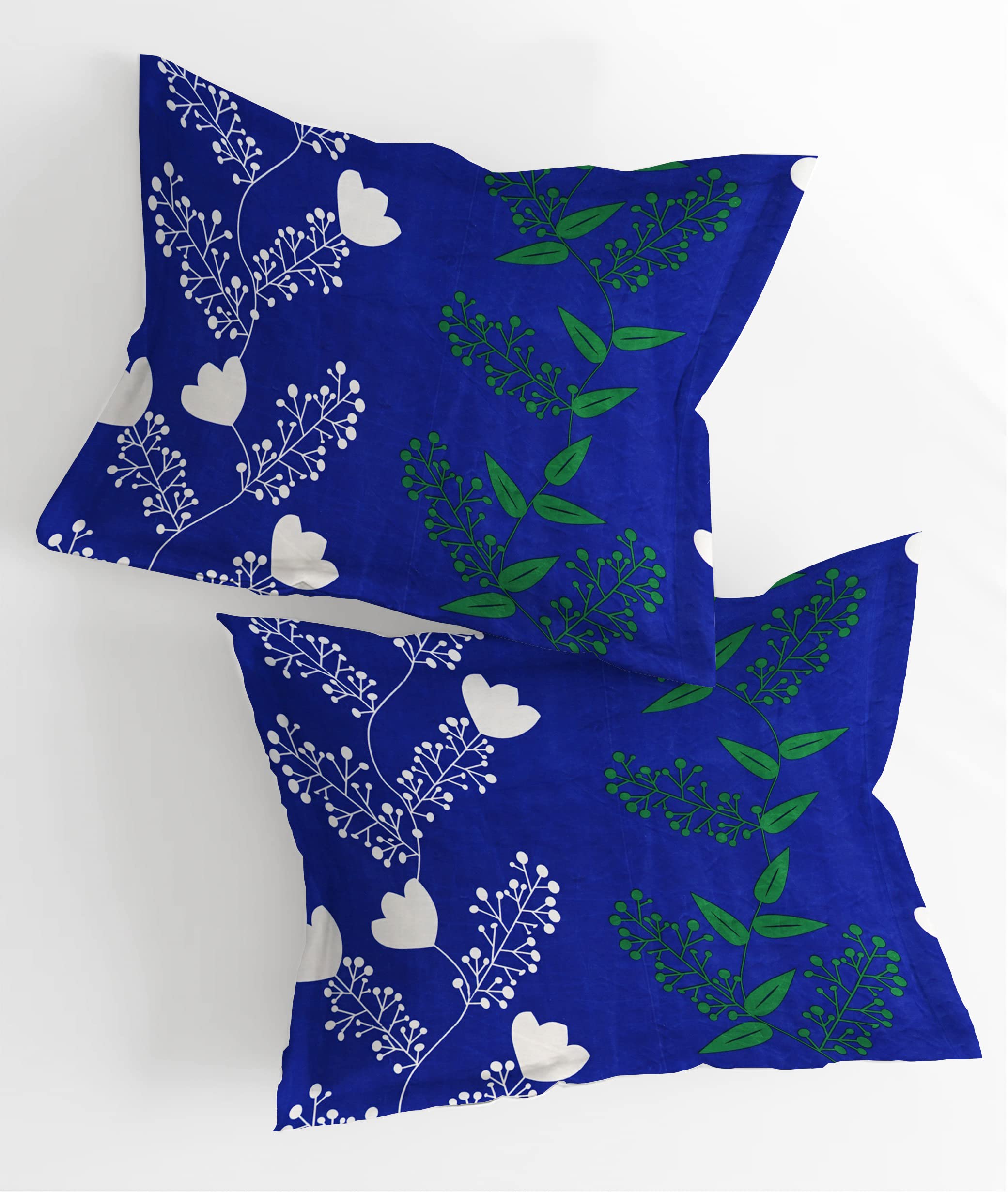 BSB HOME Royal Blue Glace Cotton Bed Sheet Set -5