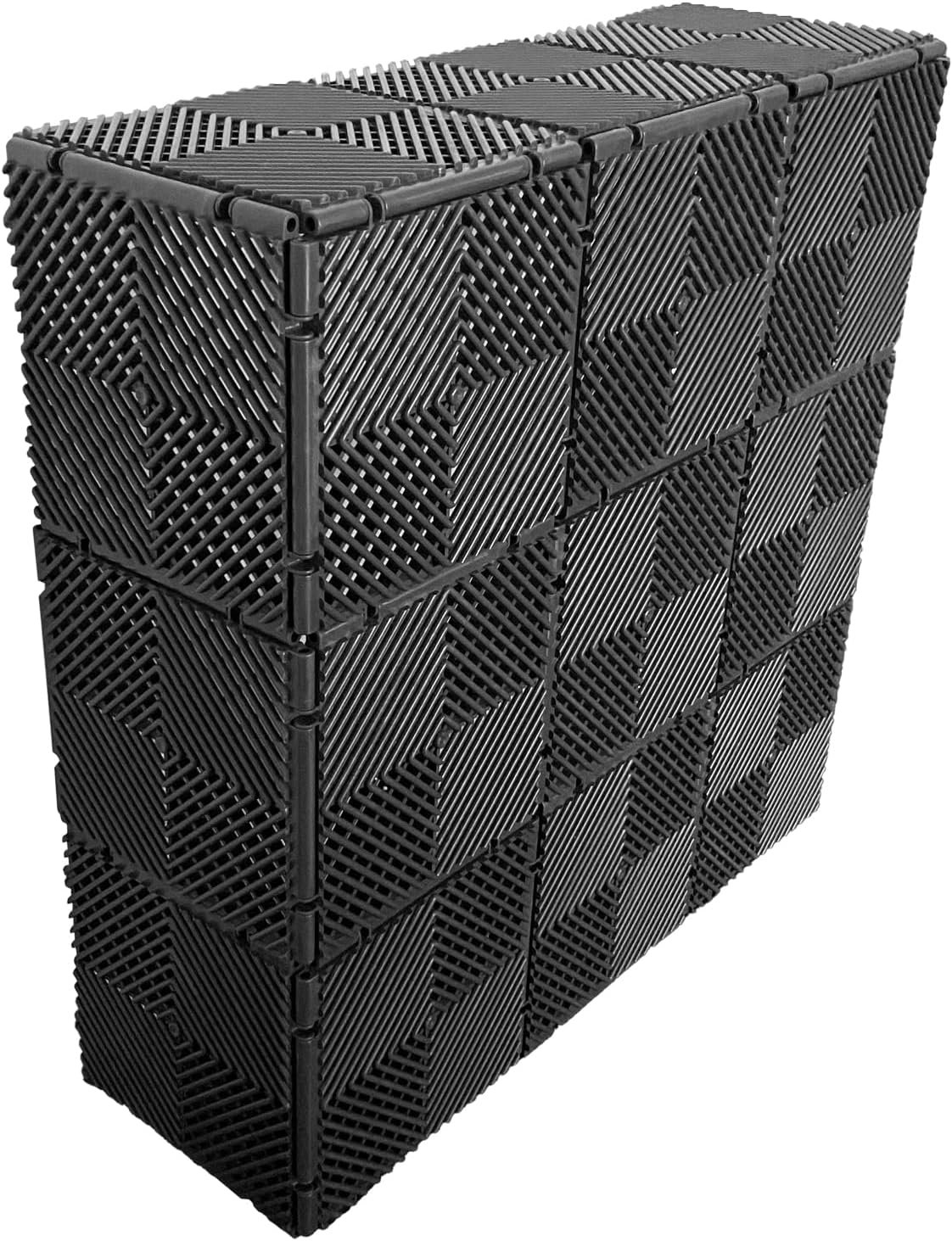 Ready Covers EZ Connect Cover - Vented Safety Steam Radiator Cover/Proyective Heating Cabinet for Home & Office: Easy Snap Connection - Charcoal 80 Tiles (RCEZC-80) (Charcoal, 80 Tiles)