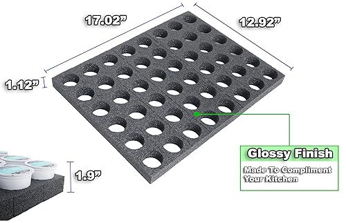 Case Club La espuma se adapta a K-Pods en el organizador de cajones. Se adapta a cápsulas de café Keurig, se adapta a la mayoría de