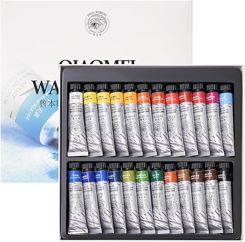 Miniatura 1 de Paul Rubens Juego de pintura de acuarela de 24 colores vibrantes de 0.4 fl oz  0.4 onzas líquidas, tubos de acuarela con gran valor, pinturas de