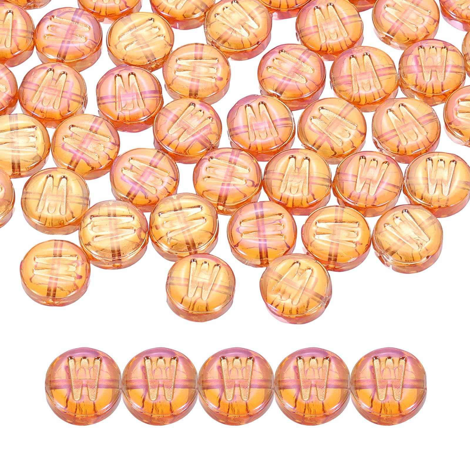 Perles alphabet W pour bracelets personnalisés et ateliers de loisirs créatifs