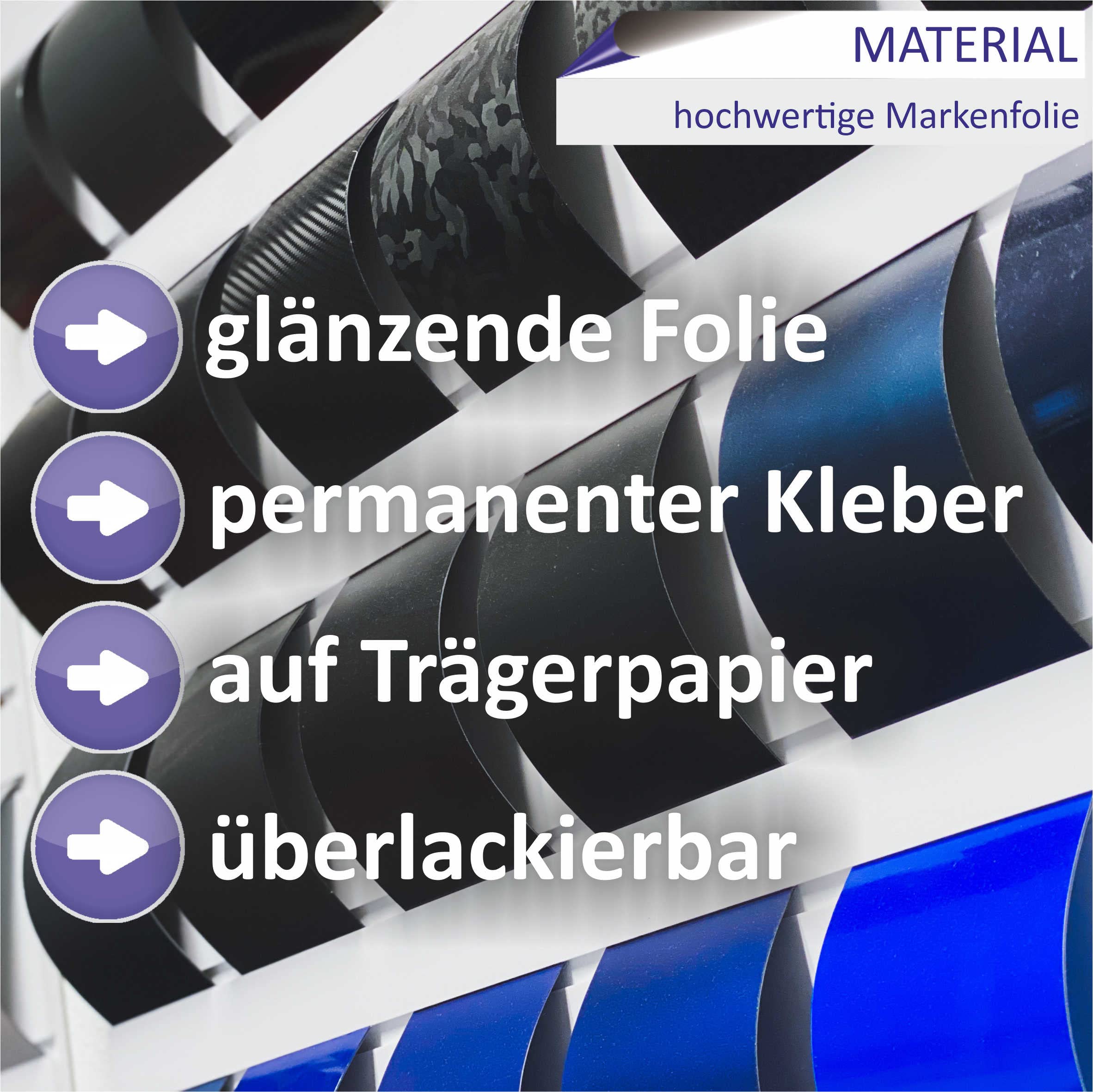 INDIGOS UG - Zierstreifen 10m x 8cm - braun glänzend - Auto Motorrad Boot Modellbau - Dekorstreifen Seitenstreifen Klebestreifen - Tuning - Car Wrapping Autofolie Zierleisten