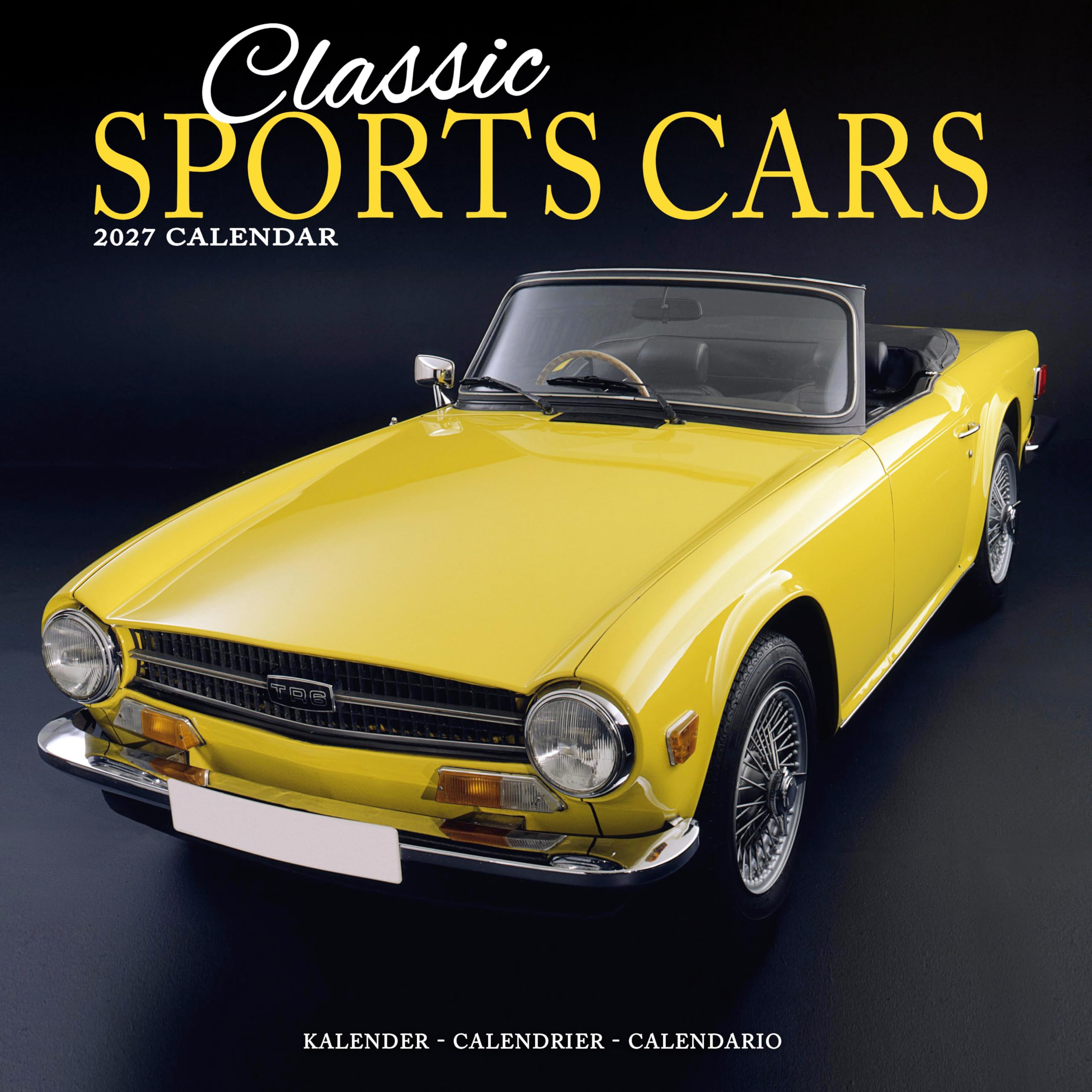 Classic Sports Cars Calendar 2027, Wall Calendars, Month To View, Gift