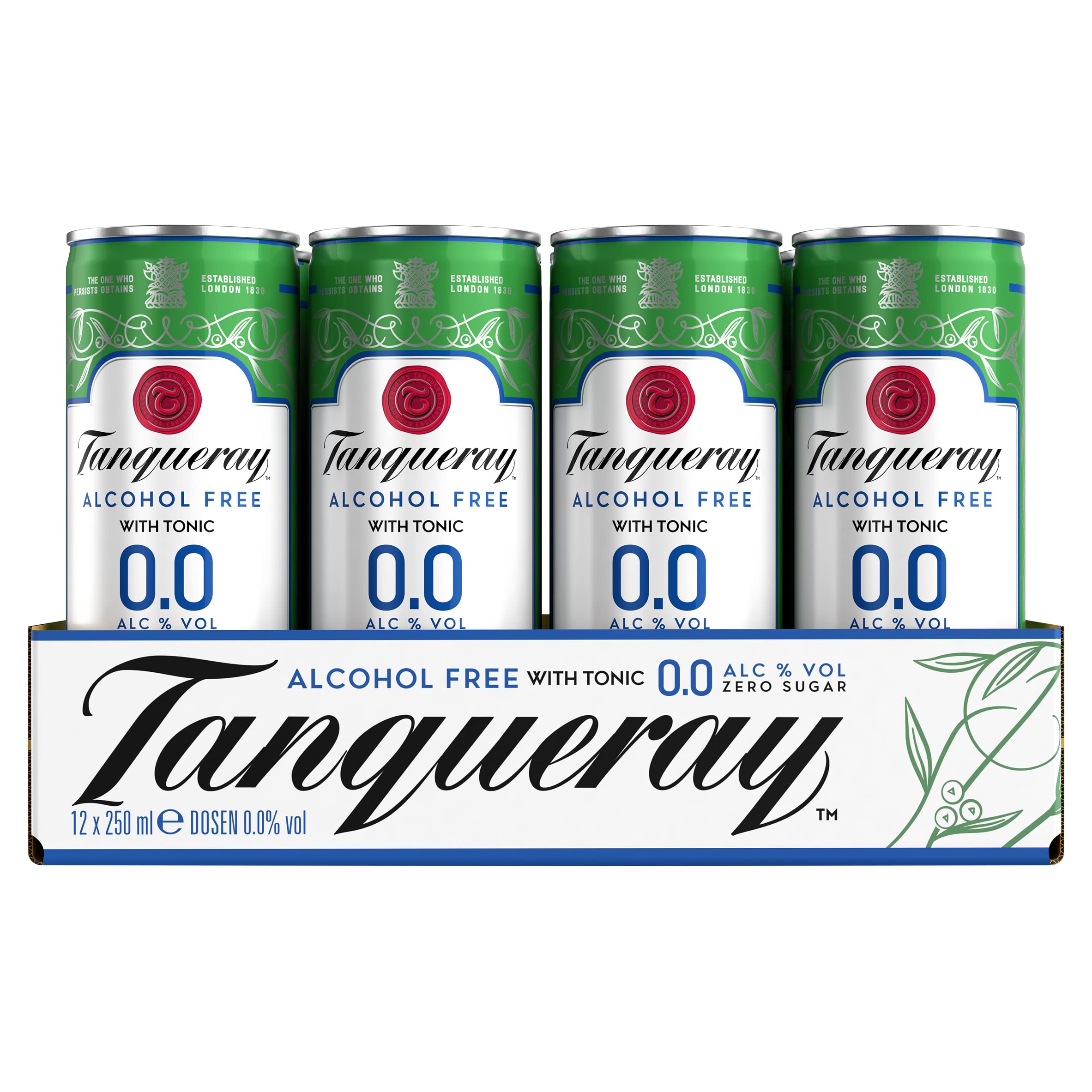 Tanqueray Ginebras 00 y Tonic 250 ml x 12
