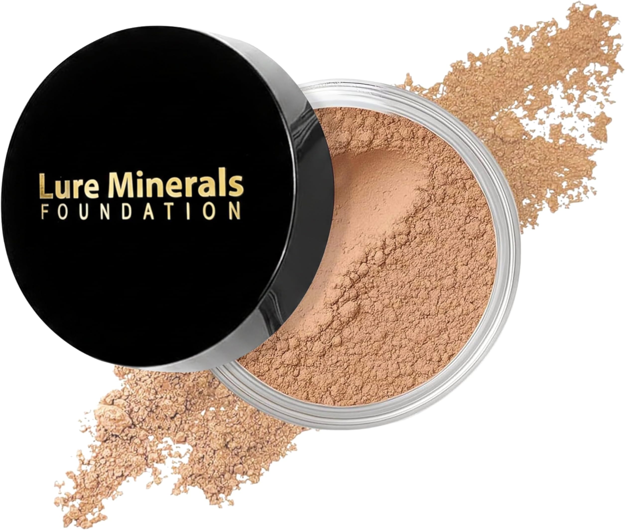 Lure Minerals Mineral Foundation Loose Powder - 8g, Mineral Makeup Face Powder Foundation (Beige Medium - Luminous)