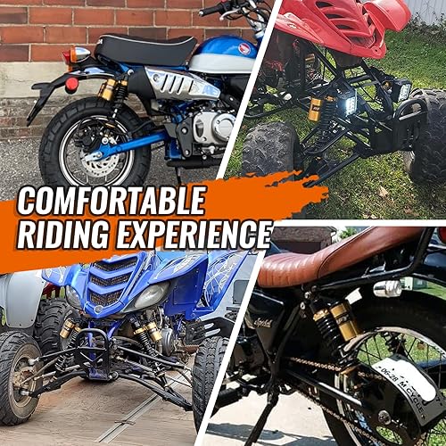 Miniatura 7 de GZYF Par de amortiguadores de aire traseros ajustables de 11" 280mm, de ojo a ojo, 50-110cc para Yamaha, para HONDA, para Suzuku, para Kawasaki Go