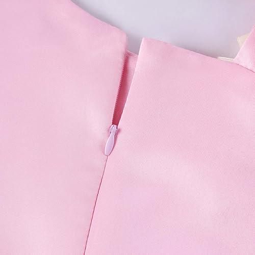 Miniatura 6 de 2-9T - Vestido de fiesta formal con volantes florales a rayas para niñas y niñas