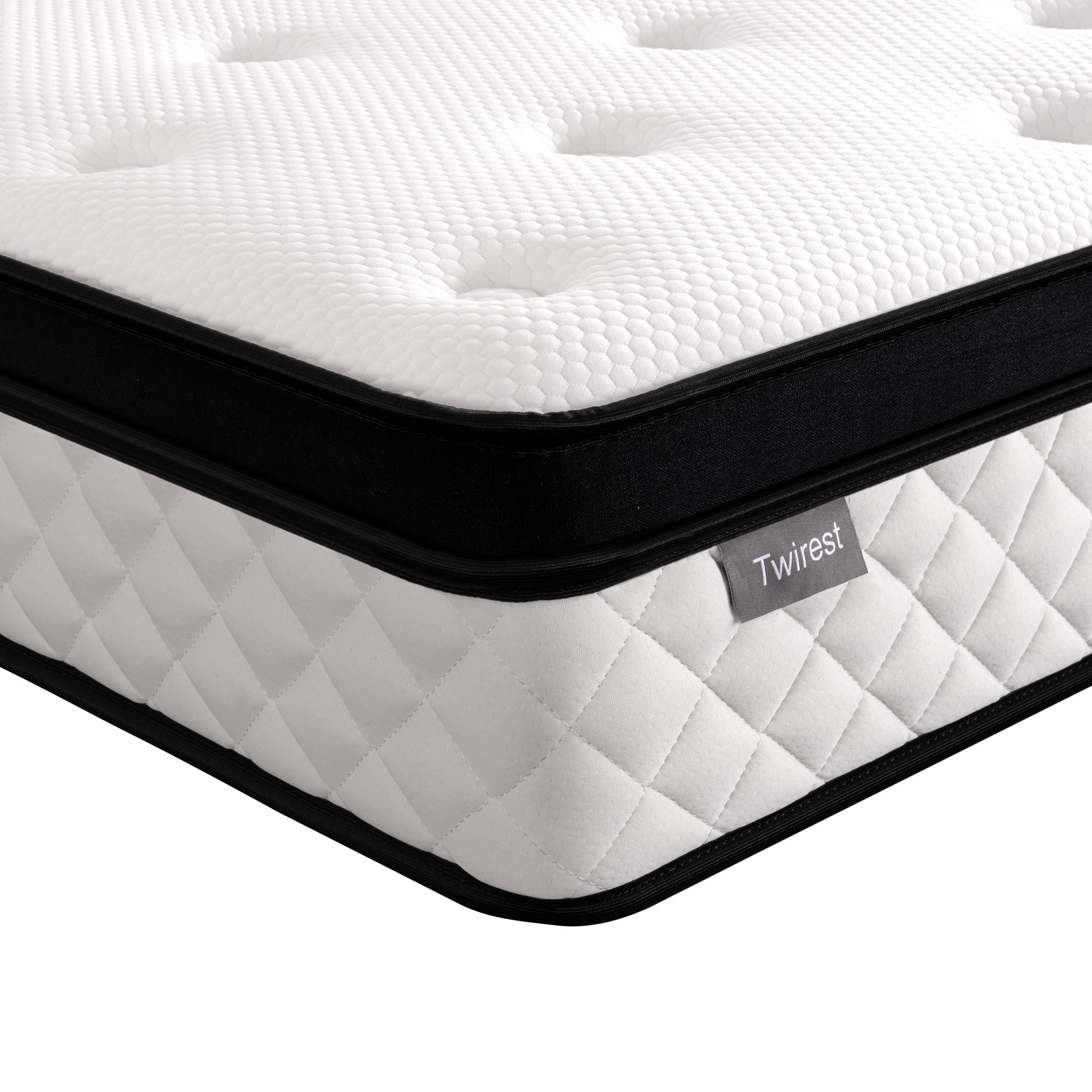 Twirest Small Double Mattress, 25cm Gel Memory Foam Pocket Sprung Mattresses with Breathable Soft Fabric for Cool Sleep, Mattresses for Pressure Relief, Medium Firm Mattress in a Box 120x190x25cm