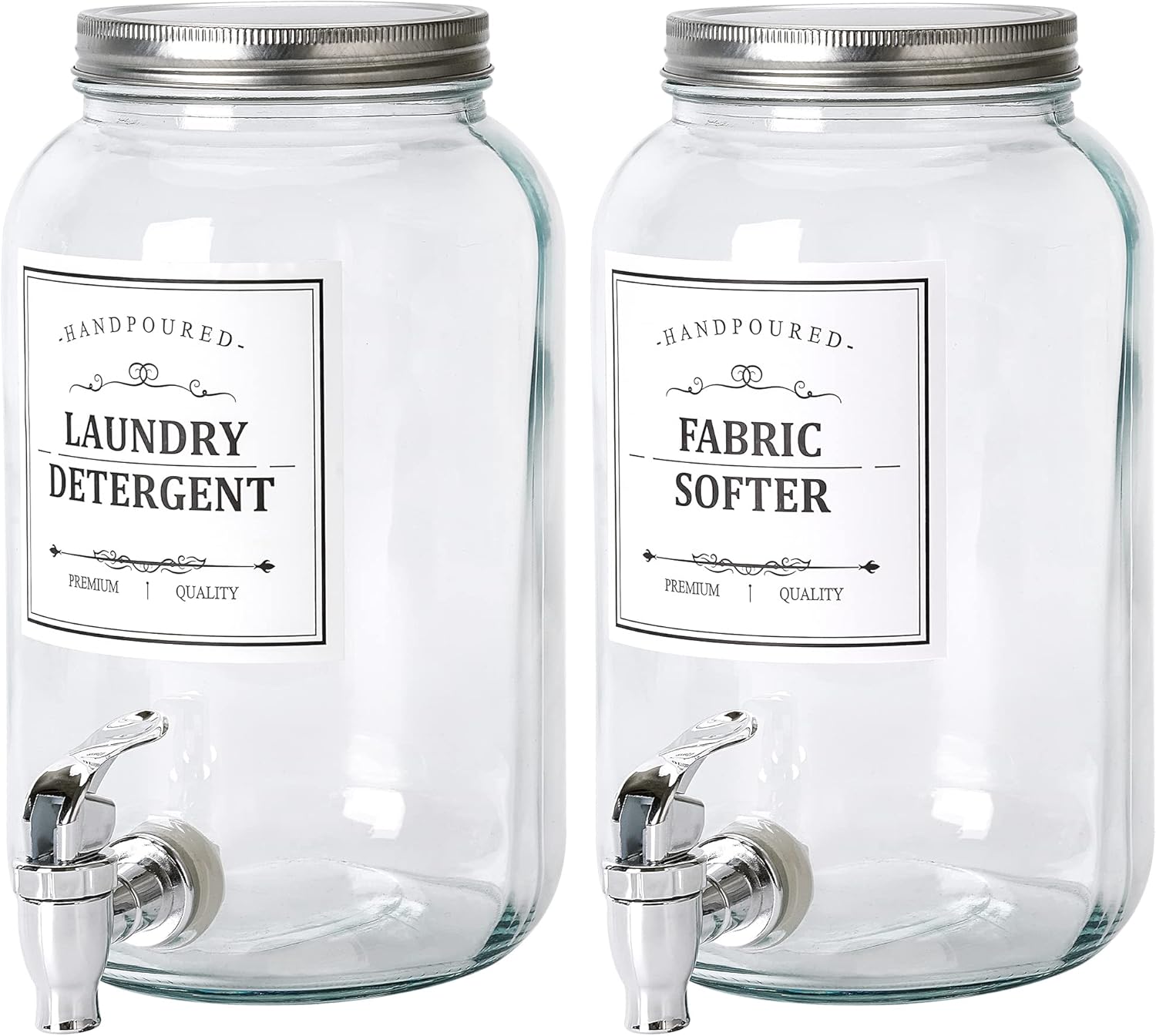 Hardinn Laundry Detergent Dispenser with Spigot Set of 2