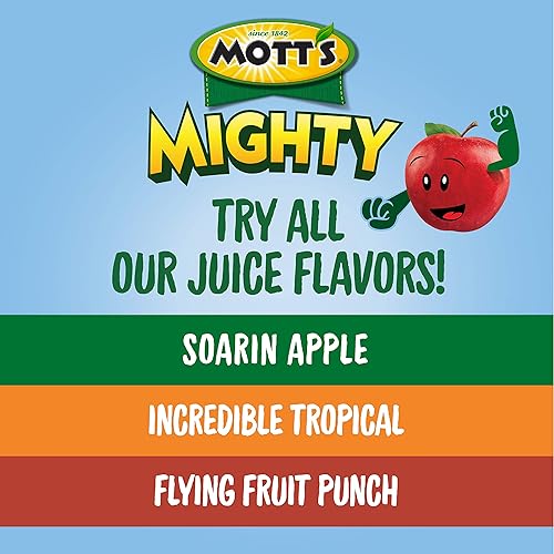 Miniatura 7 de Mott's Mighty Soarin' - Bebida de jugo de manzana, botellas de 8 onzas líquidas, 24 unidades (4 paquetes de 6), 100% jugo de fruta combinado con