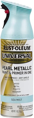 Rust-Oleum 301551 Pintura en aerosol universal para todas las superficies 11 onzas niebla marina metálica perla