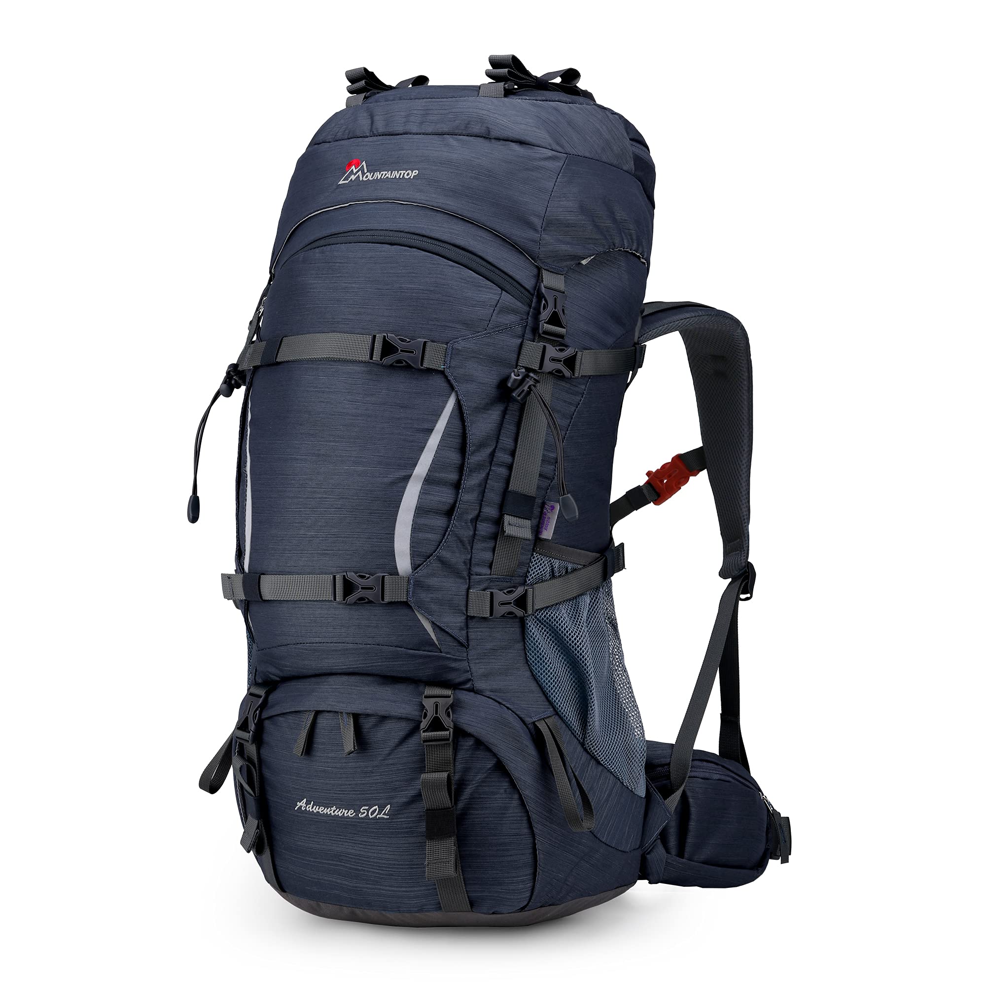 MOUNTAINTOP 50L Internal Frame Backpack Hiking for Men Women with Rain Cover