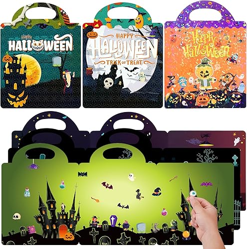 Libros de calcomanías reutilizables para niños pequeños  3 juegos de calcomanías de viaje impermeables estáticas de gelatina juguetes de 2 a 4 años,