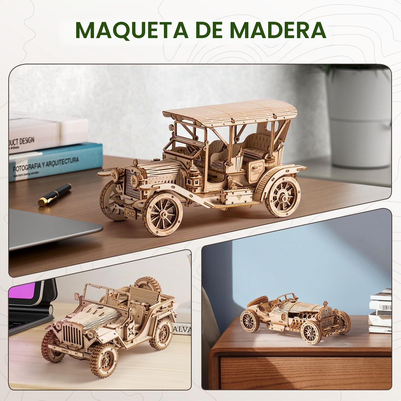 ROBOTIME Tablero Madera Contrachapada 3mm 30×30cm 36 Piezas Linden Tablero de Madera a Medida Para Bricolaje,Pirograbado Corte por Laser CNC Router Modelado