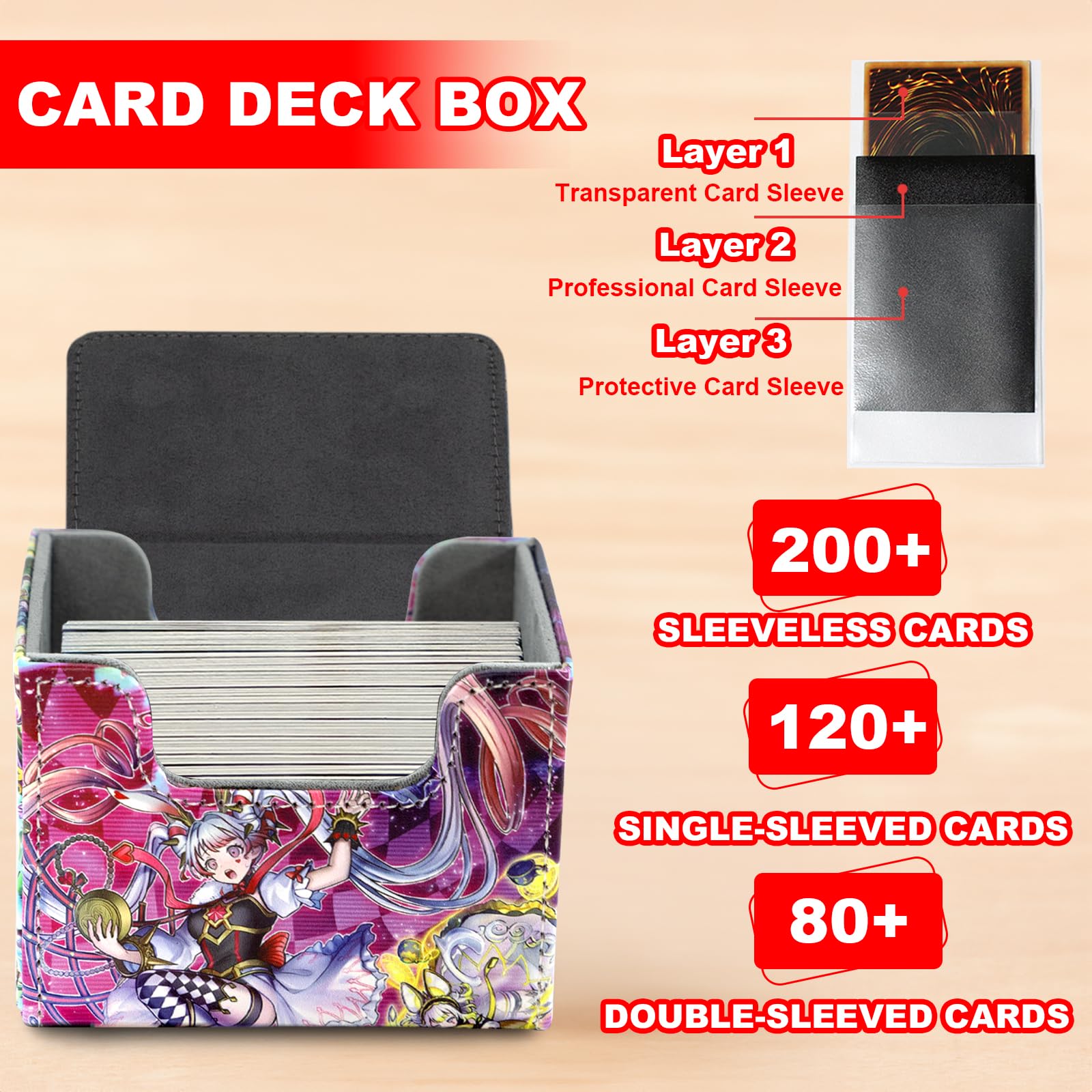 Amazon.com: sabermaster Card Deck Box Fits for YGO MTG,100+ Card
