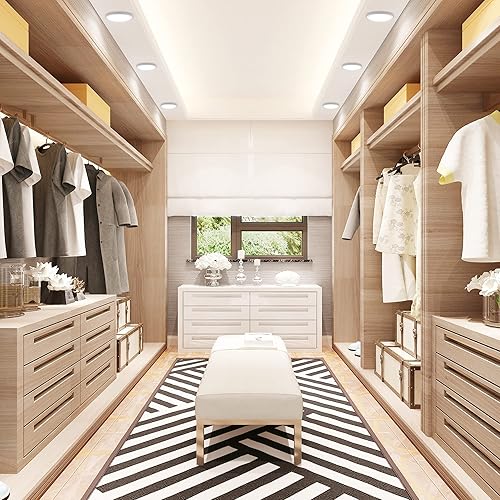 Miniatura 4 de Lámpara de techo de montaje empotrado de 5.4 pulgadas regulable con ETL CERT, luces LED blancas de 5000 K, lámpara de techo redonda ultrafina para