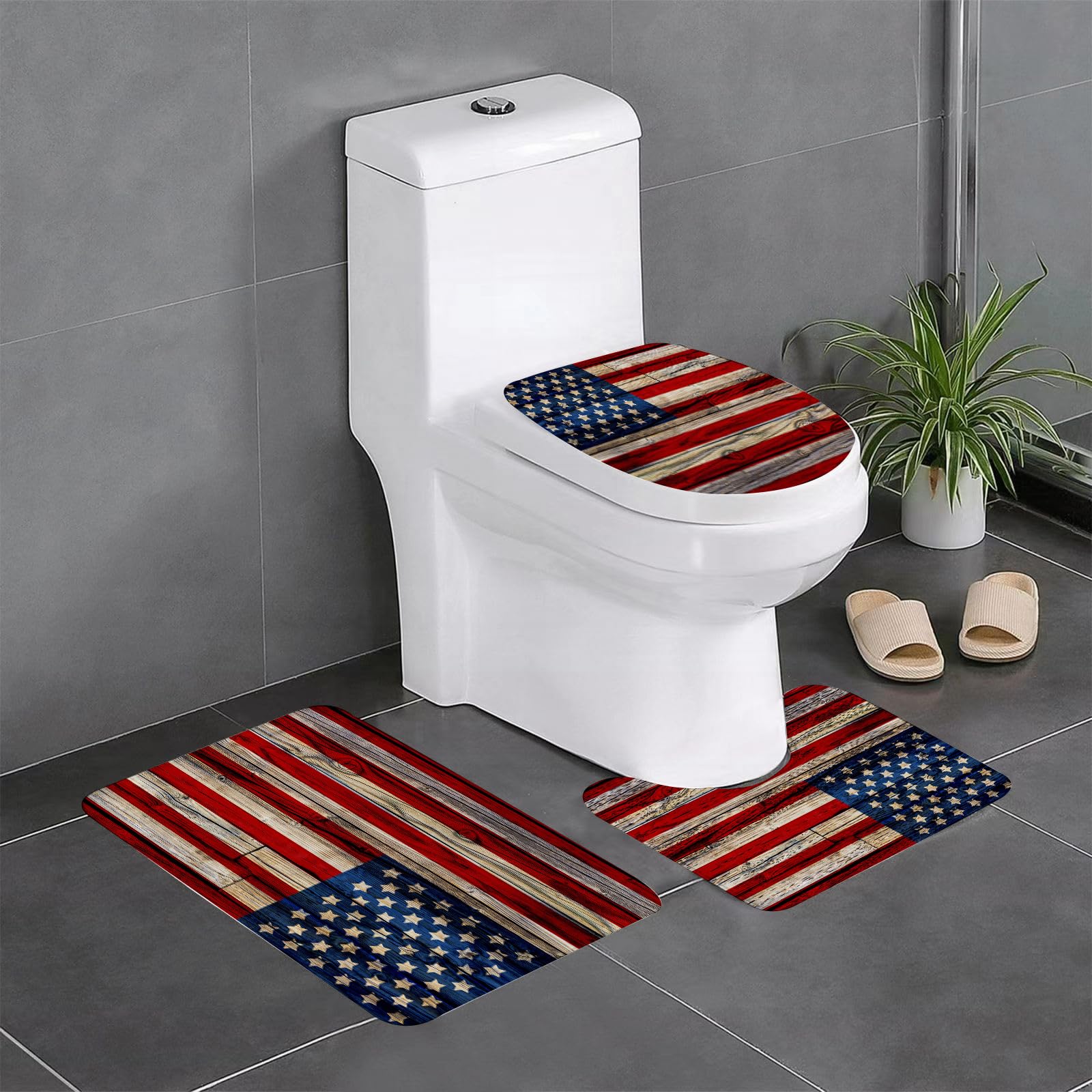 Set di 3 tappetini da Bagno, Lavabili in Lavatrice e Antiscivolo, in Morbida Fibra Superfine, Prodotto negli Stati Uniti.