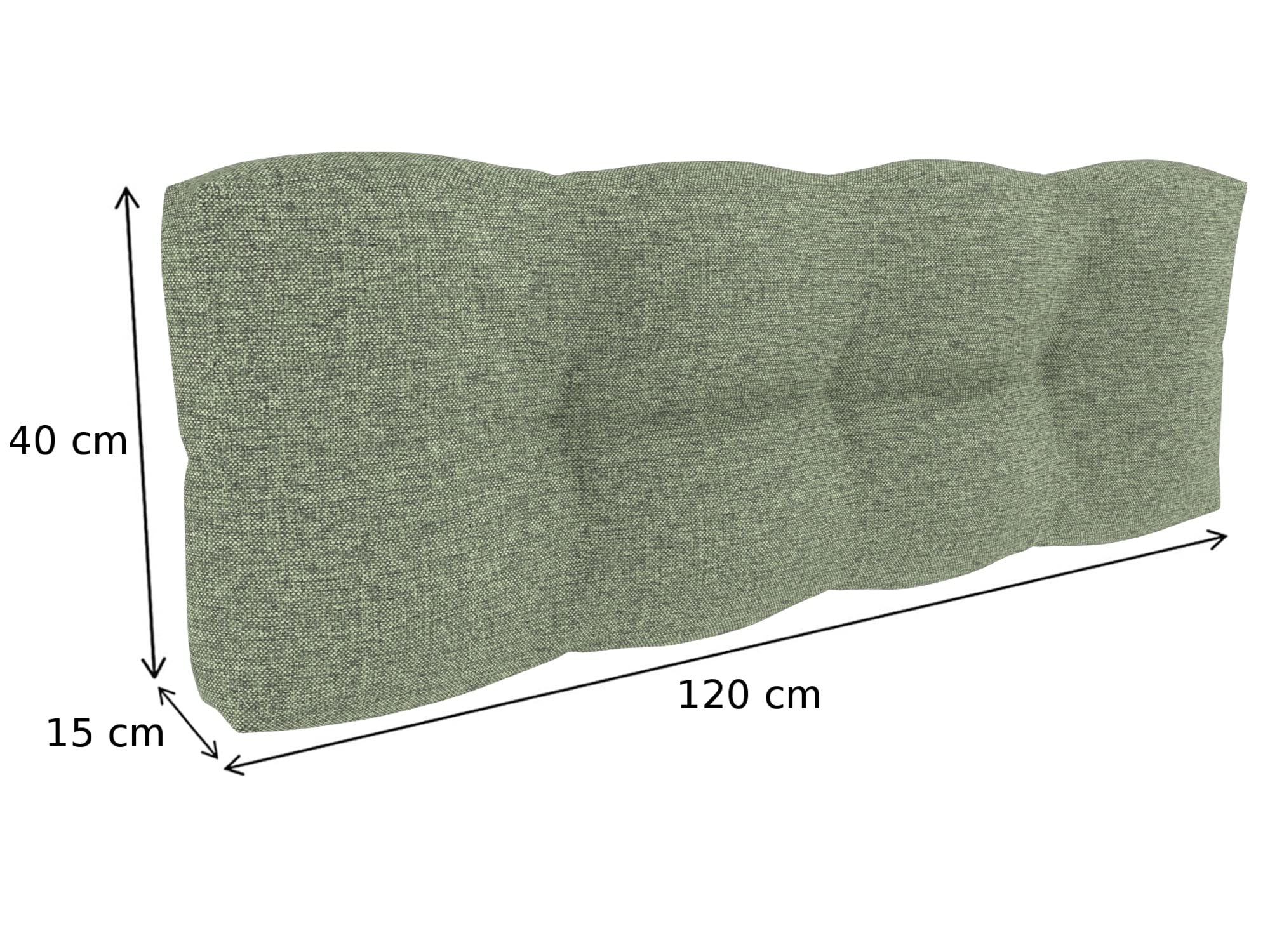Set di Cuscini per Europallet 8 pezzi 120x80cm 120x40cm 60x40cm 40x40cm verde