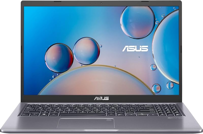 ASUS VivoBook 15 F515 Laptop delgada y liviana, pantalla FHD de 15.6”, procesador Intel Core i3-1005G1, 4GB DDR4 RAM, 128GB PCIe SSD, lector de huellas dactilares, Windows 10 Home en modo S, gris pizarra, F515JA-AH31