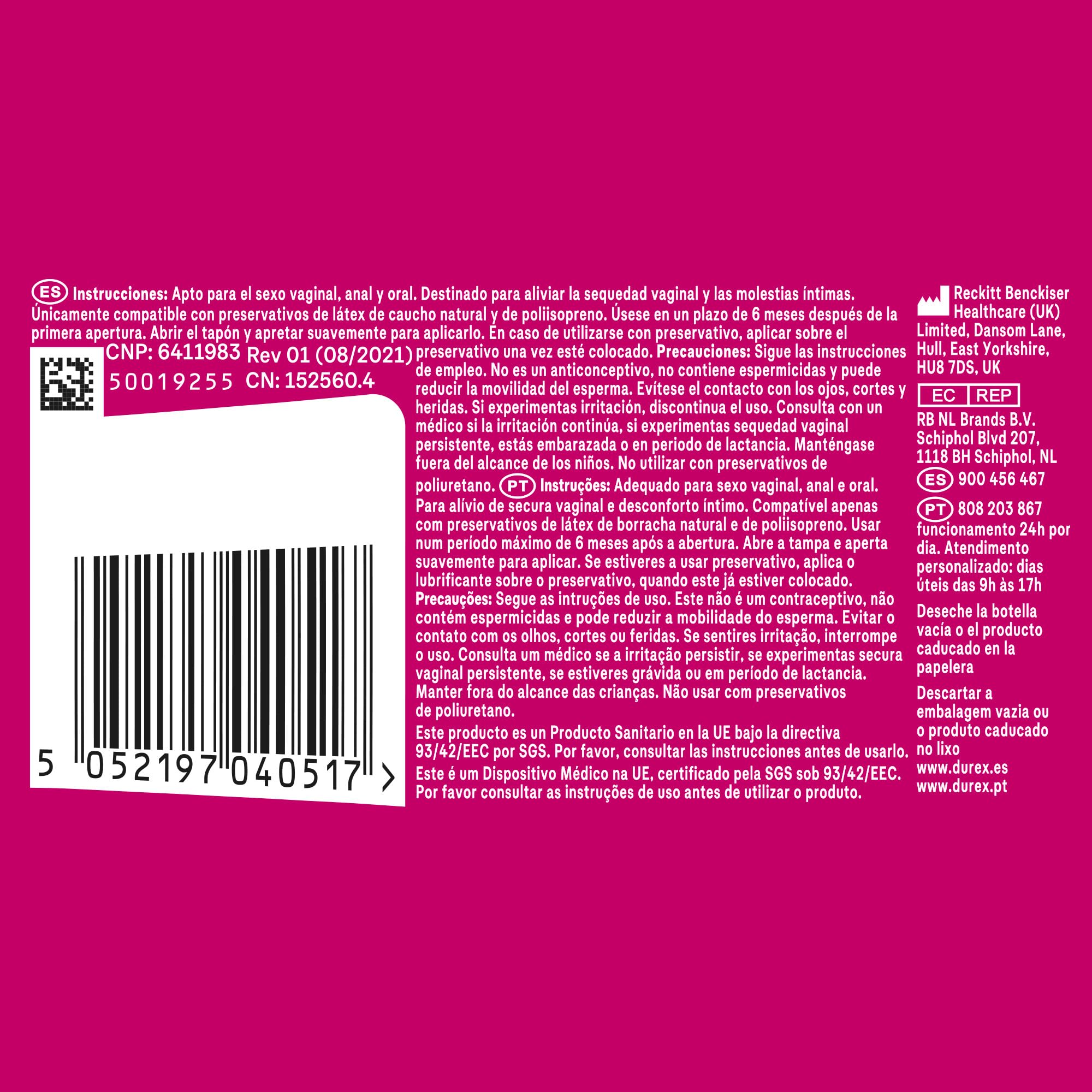 Durex Play Lubricante Cereza, Cherry, 50 ml (Paquete de 1) — view 7