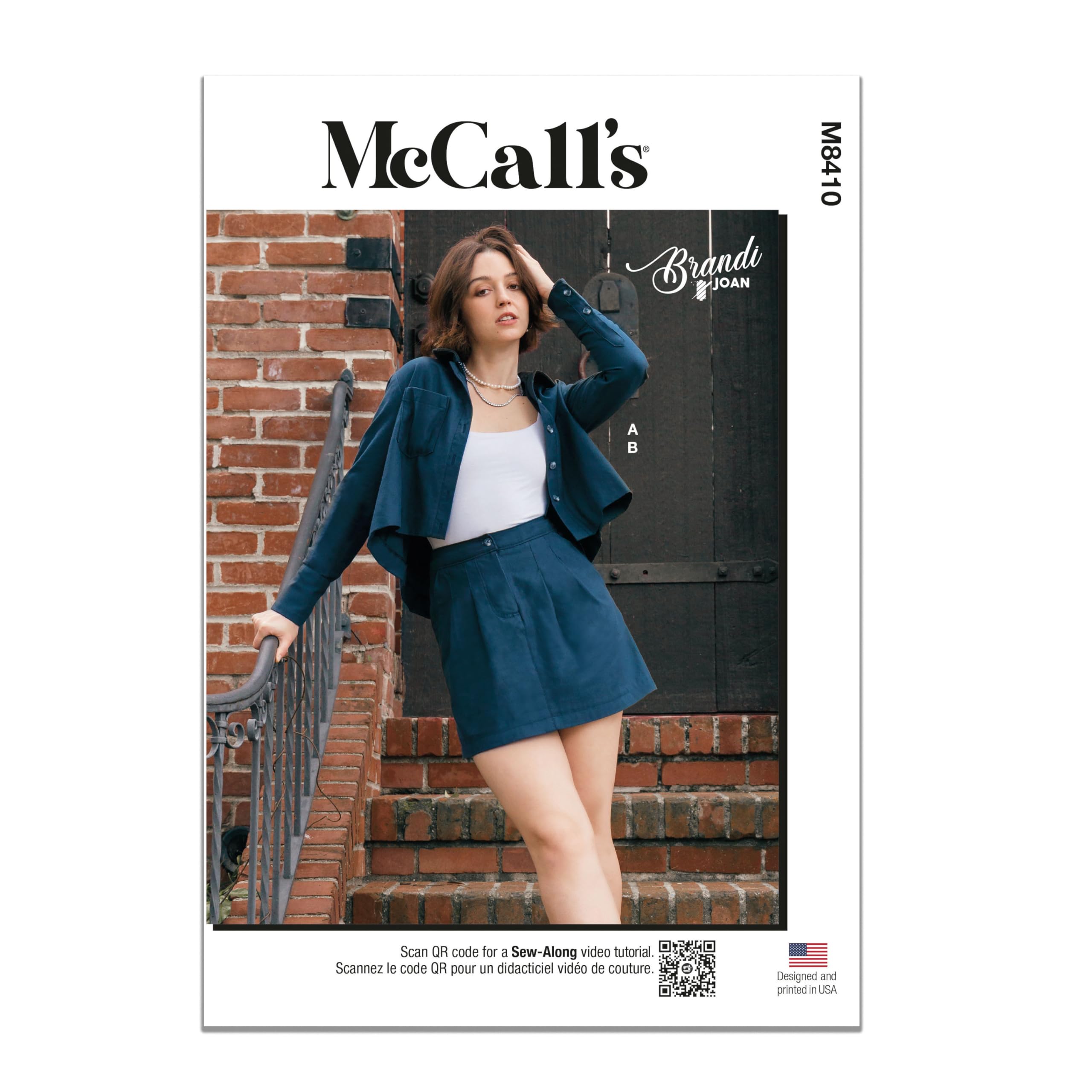 Chemise et mini jupe femme McCall's M8410 pour vos tenues de bureau et sorties
