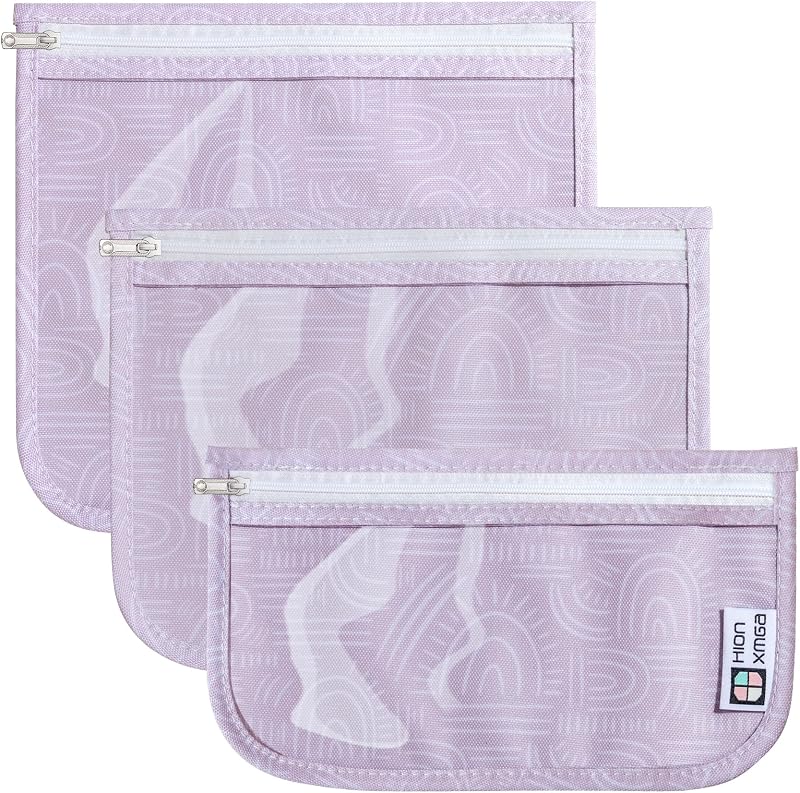 HIONXMGA Conjunto com 3 necessaires transparentes para viagem Wander, tamanhos mistos