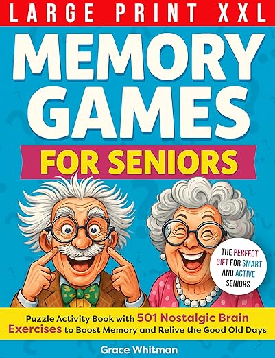 Memory Game For Seniors: A Large Print XXL Puzzle Activity Book with ...