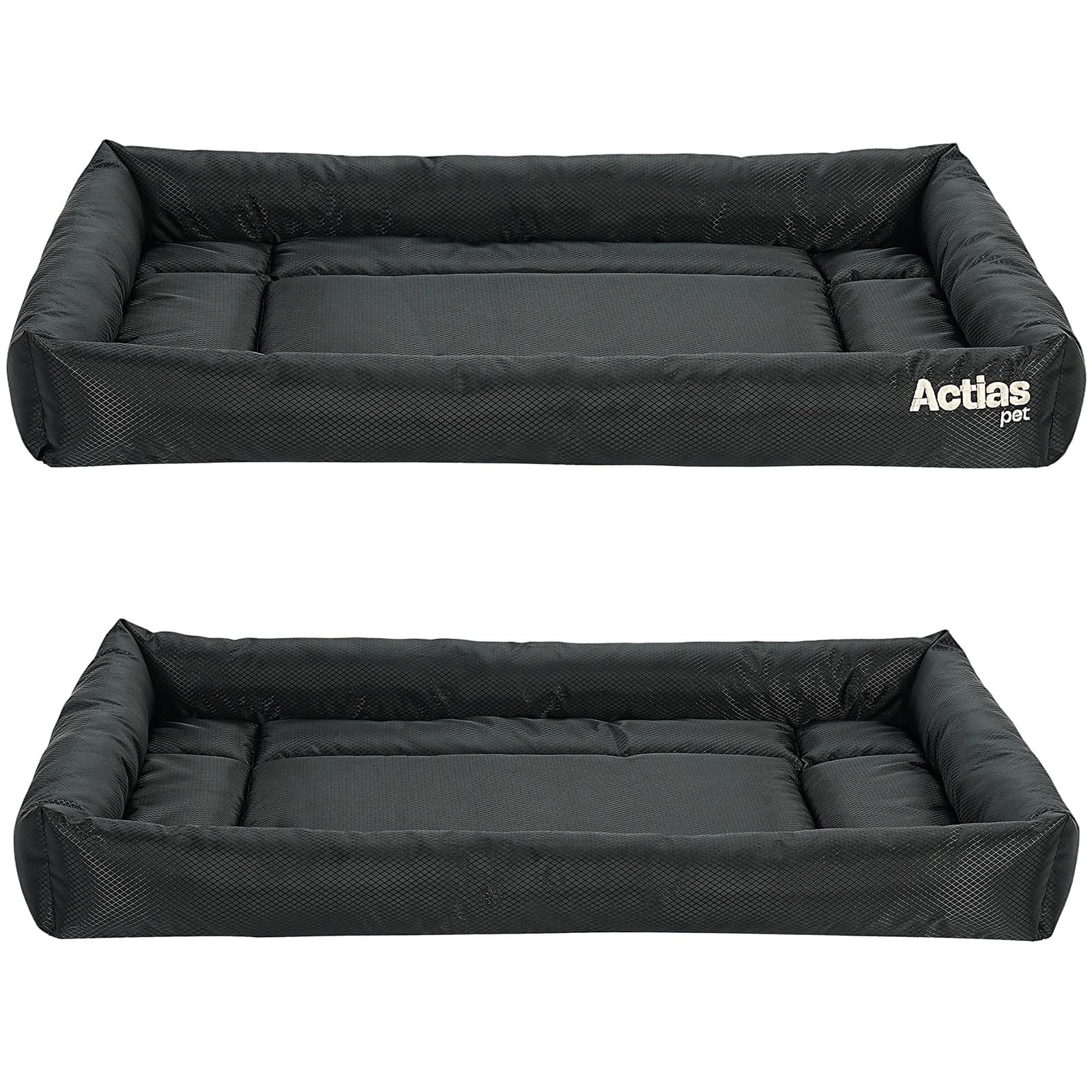 Actiaspet Waterproof Dog Crate Bed Non-Slip Base Multiple Sizes (Black, Large) — image 1
