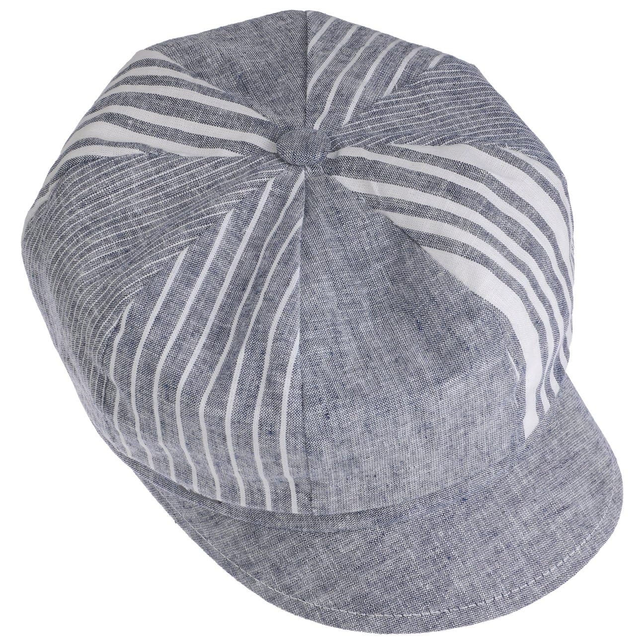 Lipodo Casquette Gavroche Blue Patchwork Femme Made in Italy Baker Boy