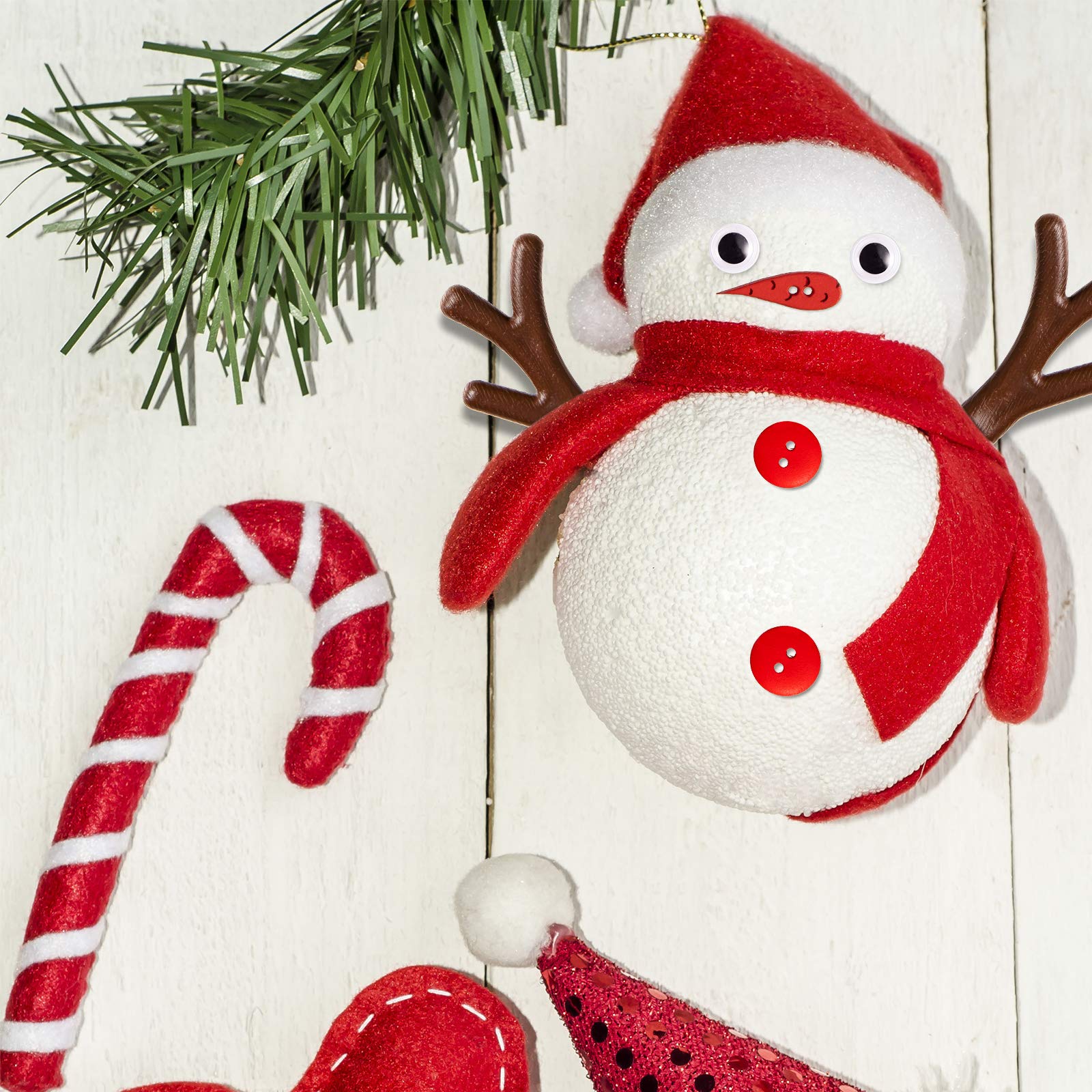 Amazon.co.jp: Whalineクリスマス雪だるまボタンクラフトキット 345個 