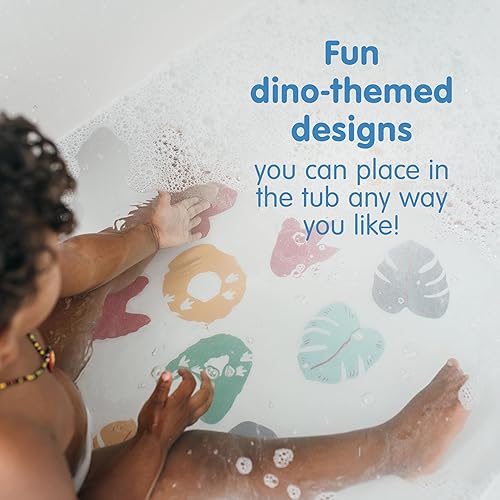 Miniatura 4 de Dr Browns CleanUp Sit  Splash - Calcomanías de baño antideslizantes con diseño de dinosaurio calcomanías de baño para bebés y niños diversión