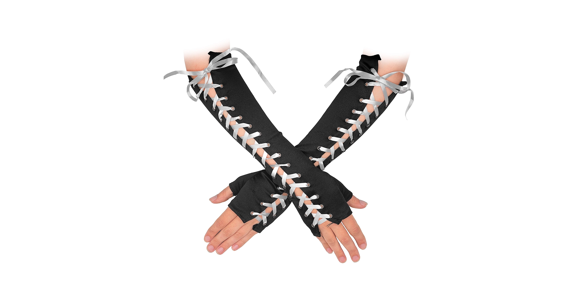 Amazon.com: Skeleteen Fingerless Steam Punk Gloves - Lace Up