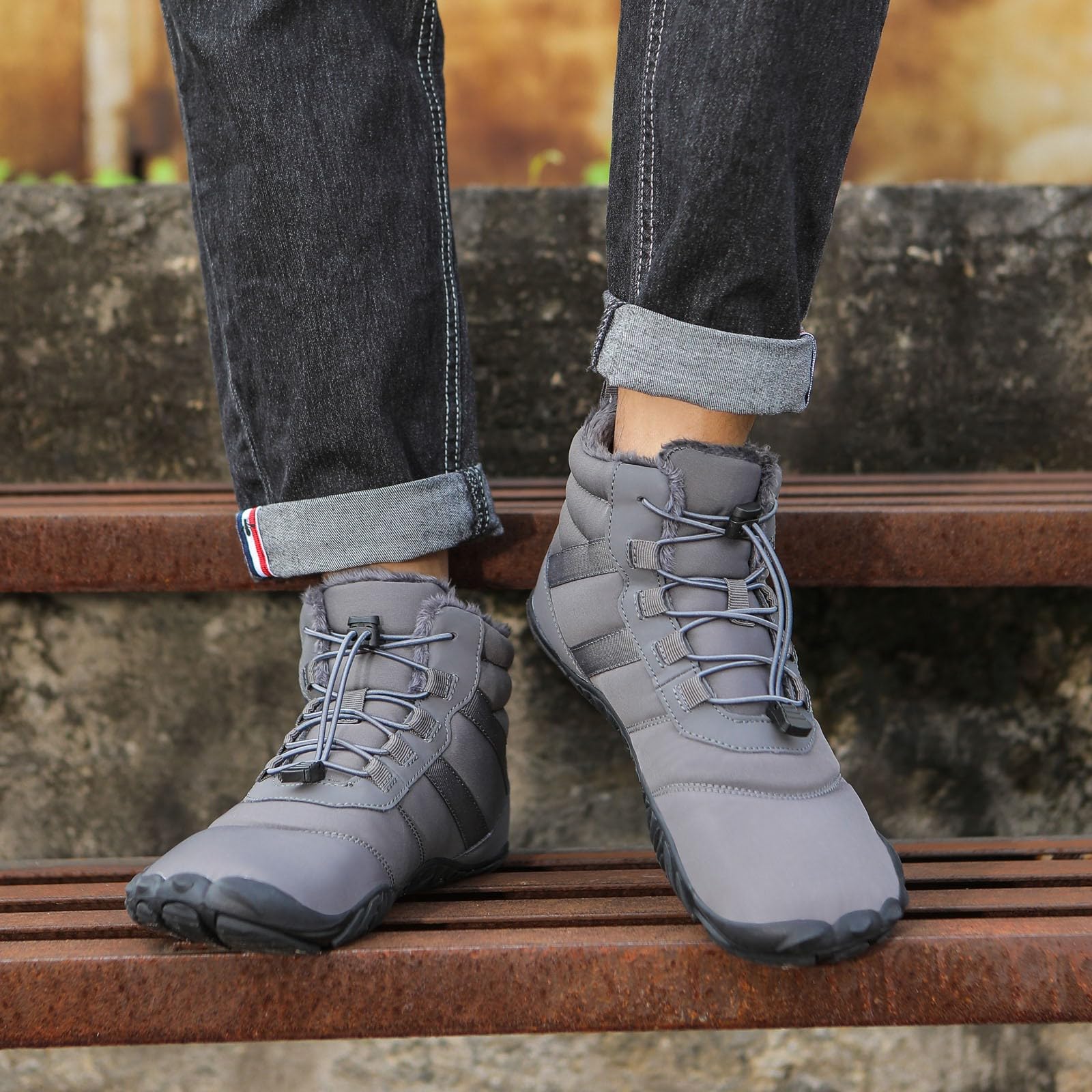 Bottines Hiver Femme Fourrées Imperméables Quotidien Bottines Hiver Fourrées Imperméables, Style Pratique pour Ville, Travail et Activités Quotidiennes