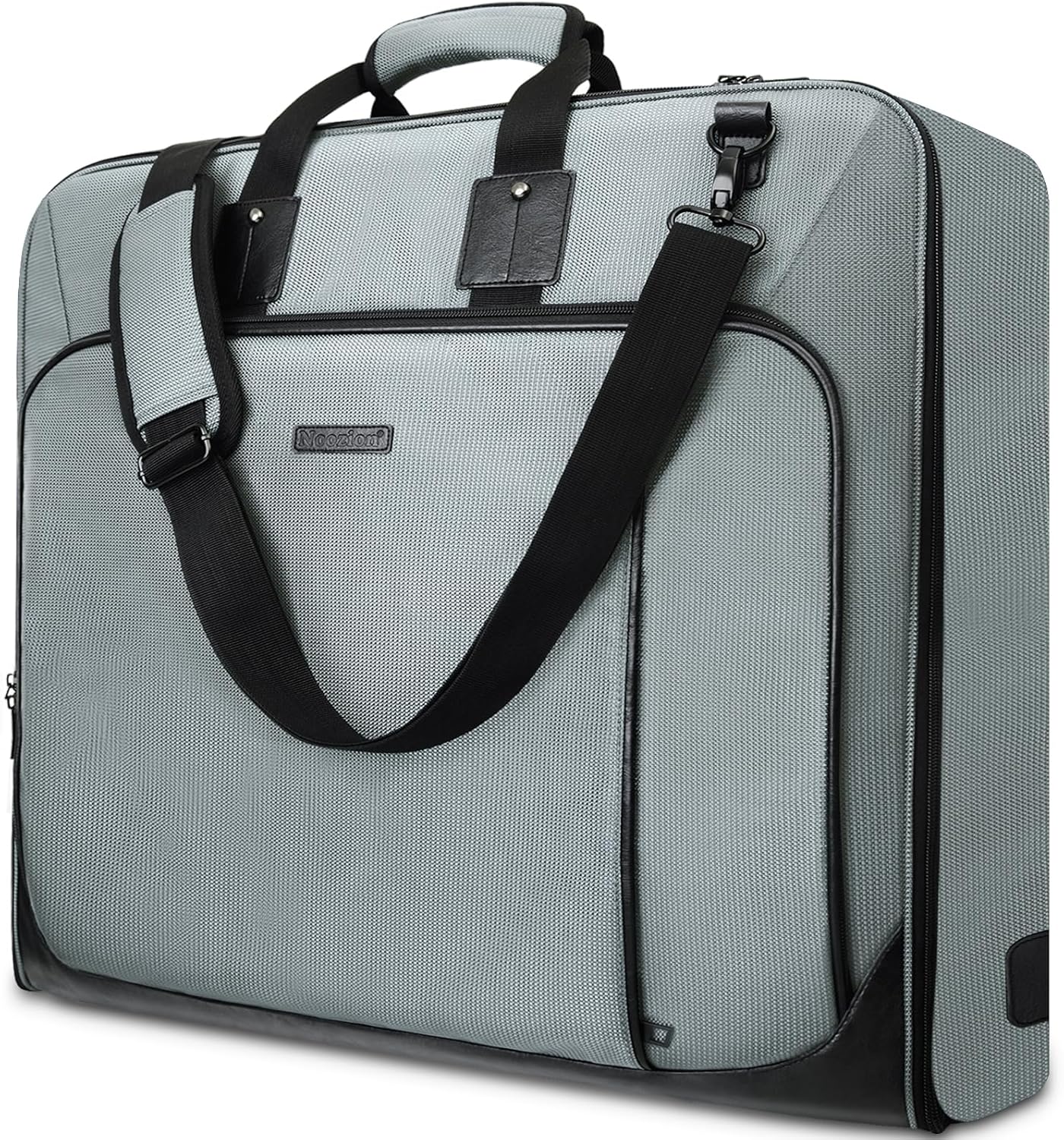 Noozion Garment Bag for Travel Large Carry On Suit Bag Hanging Travel Suit Bags Waterproof Suitcase Luggage Bag for Men Women Business Trips with Shoulder Strap Grey Large