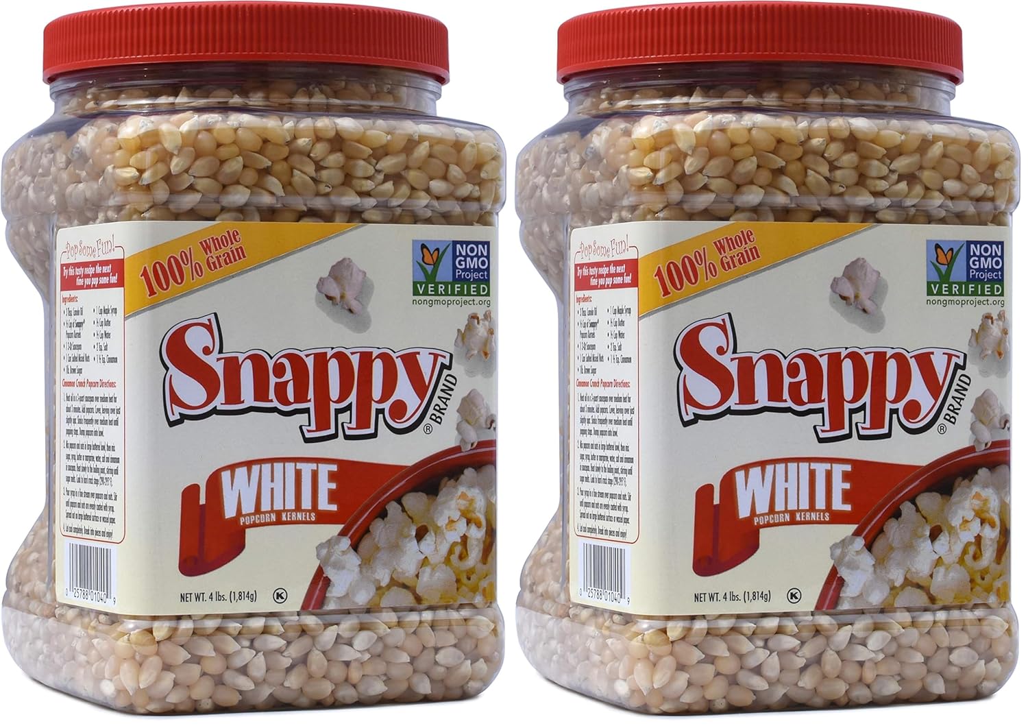 Snappy White Popcorn,4 Pounds,(Pack of 2)