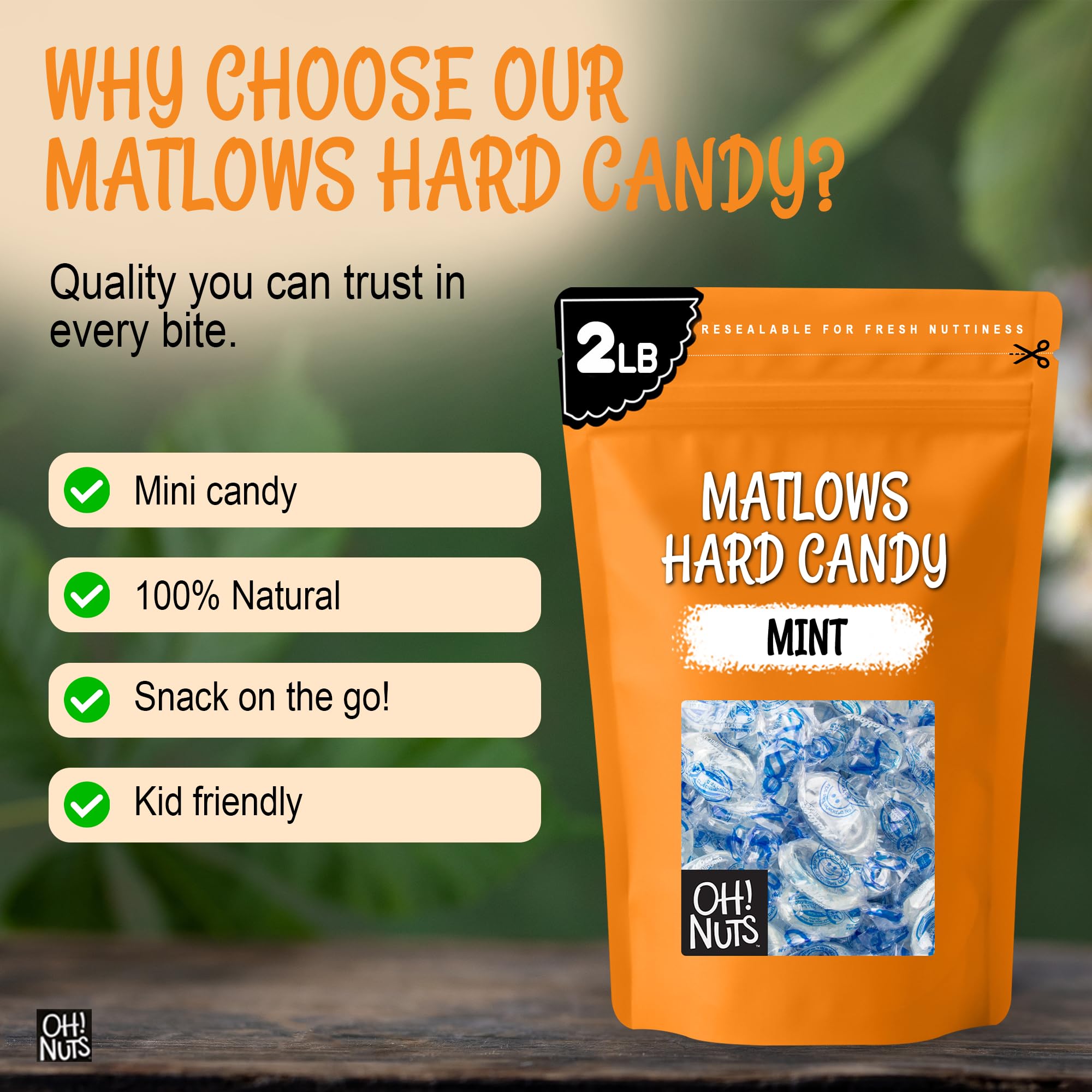 Matlow's Hard Mint Candy, 0,9 kg Oh! Nuts