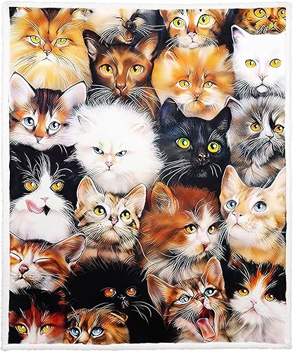 Manta Sherpa de león rugiente de 50 x 60 pulgadas, manta de sherpa con estampado de animales, manta súper suave y mullida de forro polar grueso y