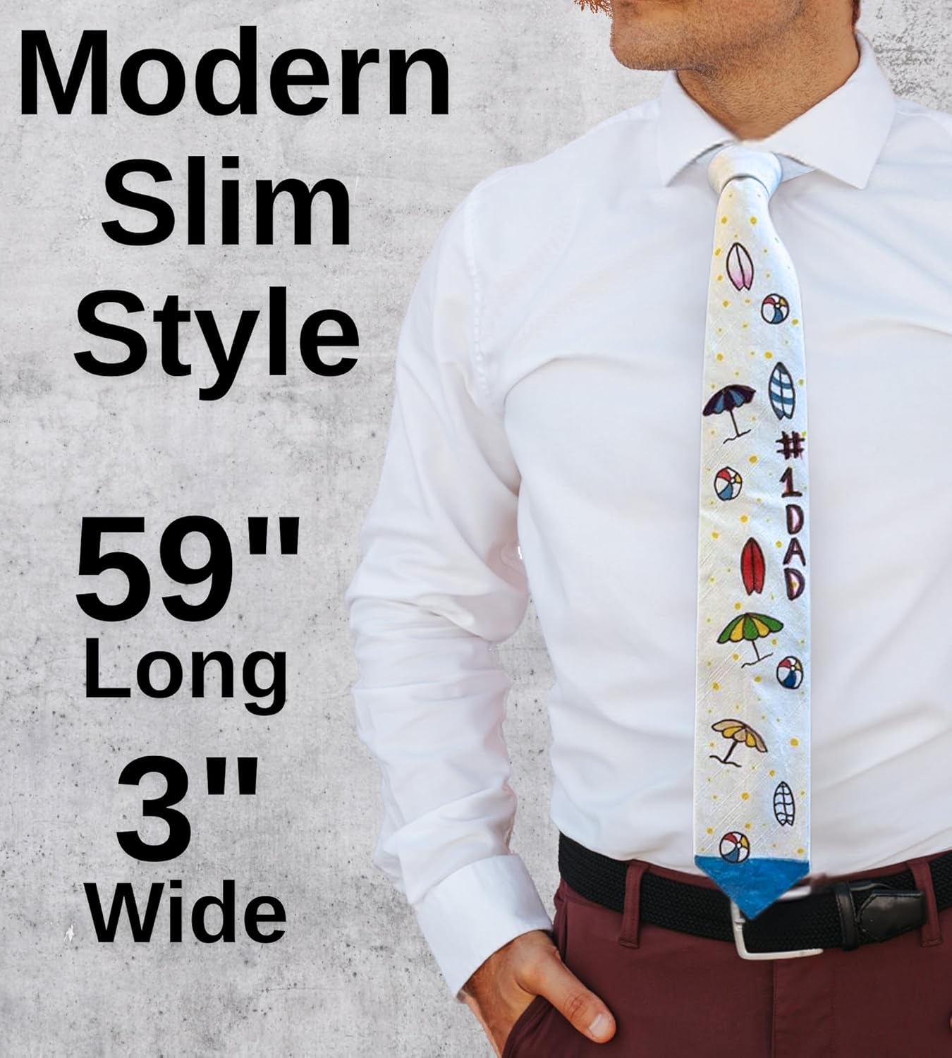 Otis & Oliver Design a Tie DIY Color your own Blank Necktie with included Fabric Markers- Great for Father's Day, Birthday