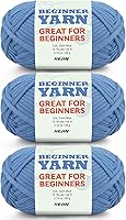 Vista 51 de 60g de hilo rosa verde para ganchillo y tejer; 66m (72 yardas) de hilo de algodón para principiantes con puntadas fáciles de ver; Peso medio de hilo