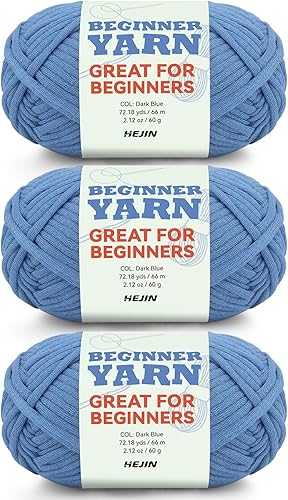 Miniatura 13 de Hilo negro de 2.16 oz para ganchillo y tejer; hilo de algodón de 216.5 ft (72 yardas) para principiantes con puntadas fáciles de ver; peso peinado