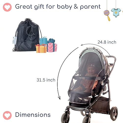 Miniatura 7 de Parasol para carriolas y asientos de coche parasol universal ajustable FPS 30 transparente tu bebé verá el mundo y estará protegido de IntiMom L