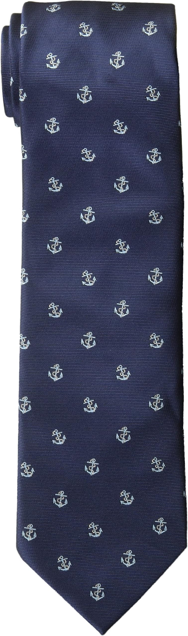 FAD Mens' Fashion Business Solid, Woven, Stripes Necktie Tie,Blue Anchor