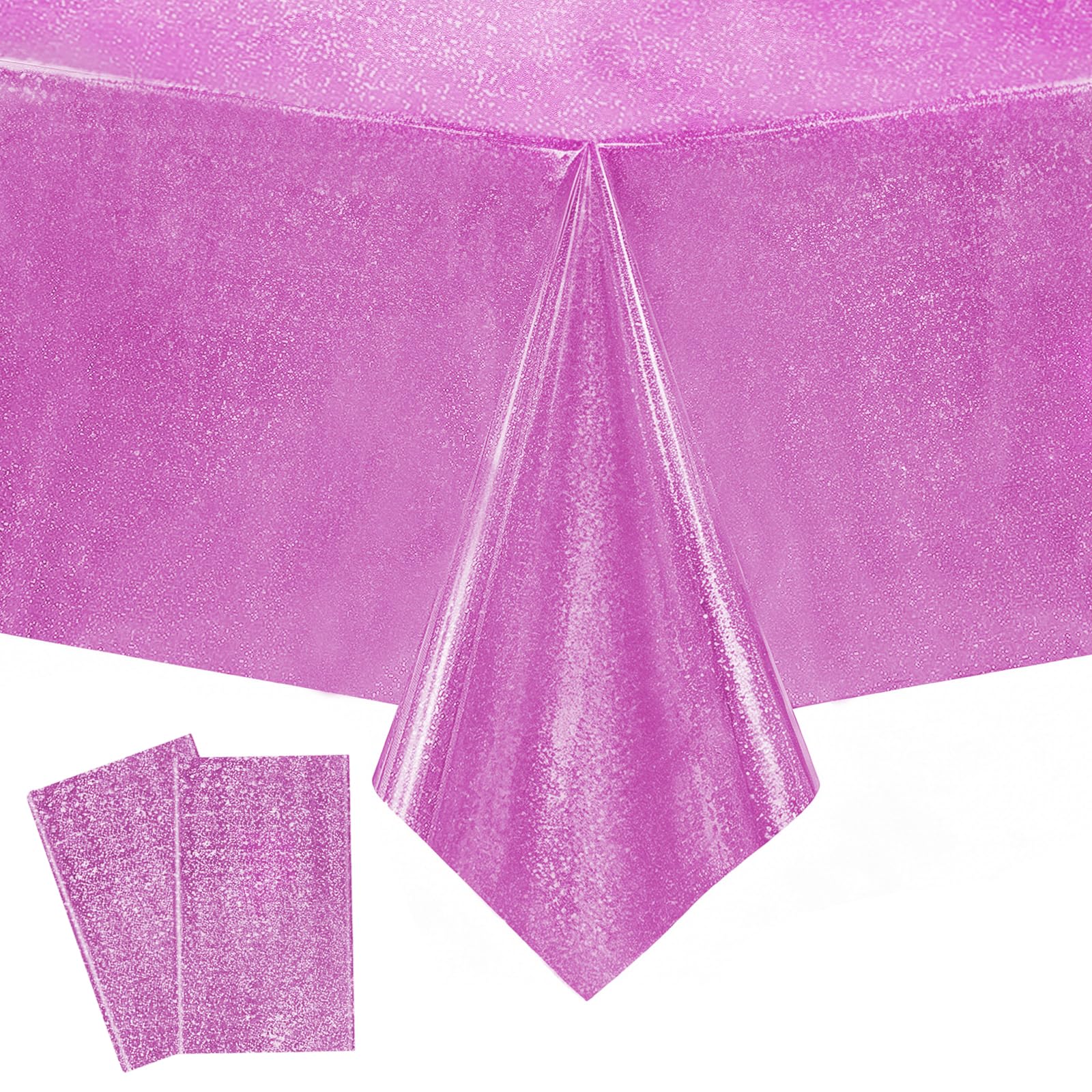 flintronic Nappe de Fête, 2 Pièces Nappe de Fête Rectangulaire 137x274, Nappes Irisée, Fêtes Décoration, pour Fête Anniversaire Enfant/Adulte, Mariages, Pique-niques, Baby Shower, Noël, Événement