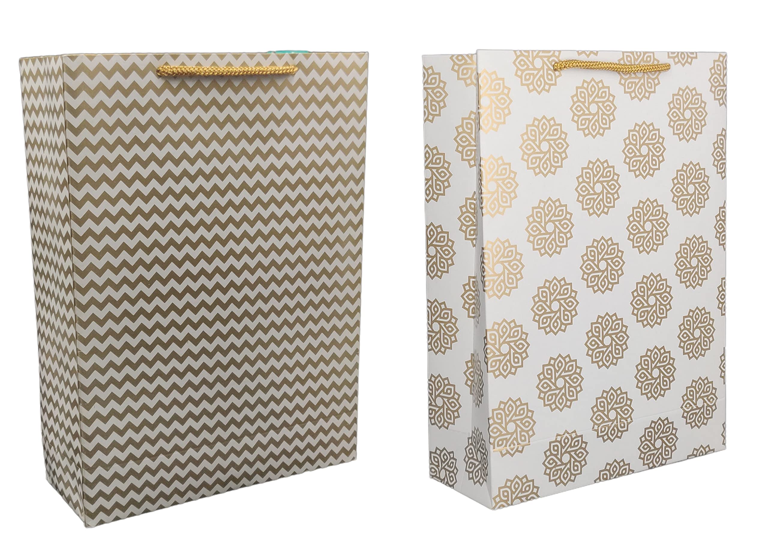 TASCHE Gold Waves and Gold Chakras Design Printed Assorted Gift Paper Bags | Gift Bags for Return gifts, and Birthday Holliday presents (11 * 8 * 3 Inches) (Pack of 10) (B0C5RLY4LQ) Amazon Price History, Amazon Price Tracker