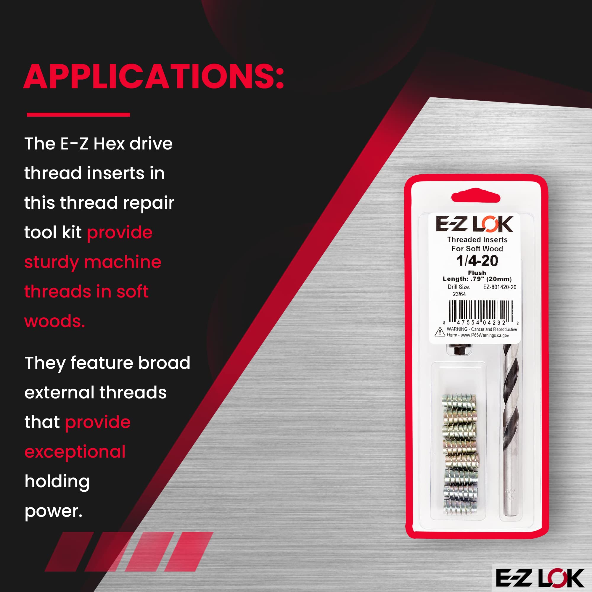 E-Z LOK Thread Repair Kit - Fix Stripped Threads -5 E-Z LOK Thread Repair Kit - Fix Stripped Threads -5